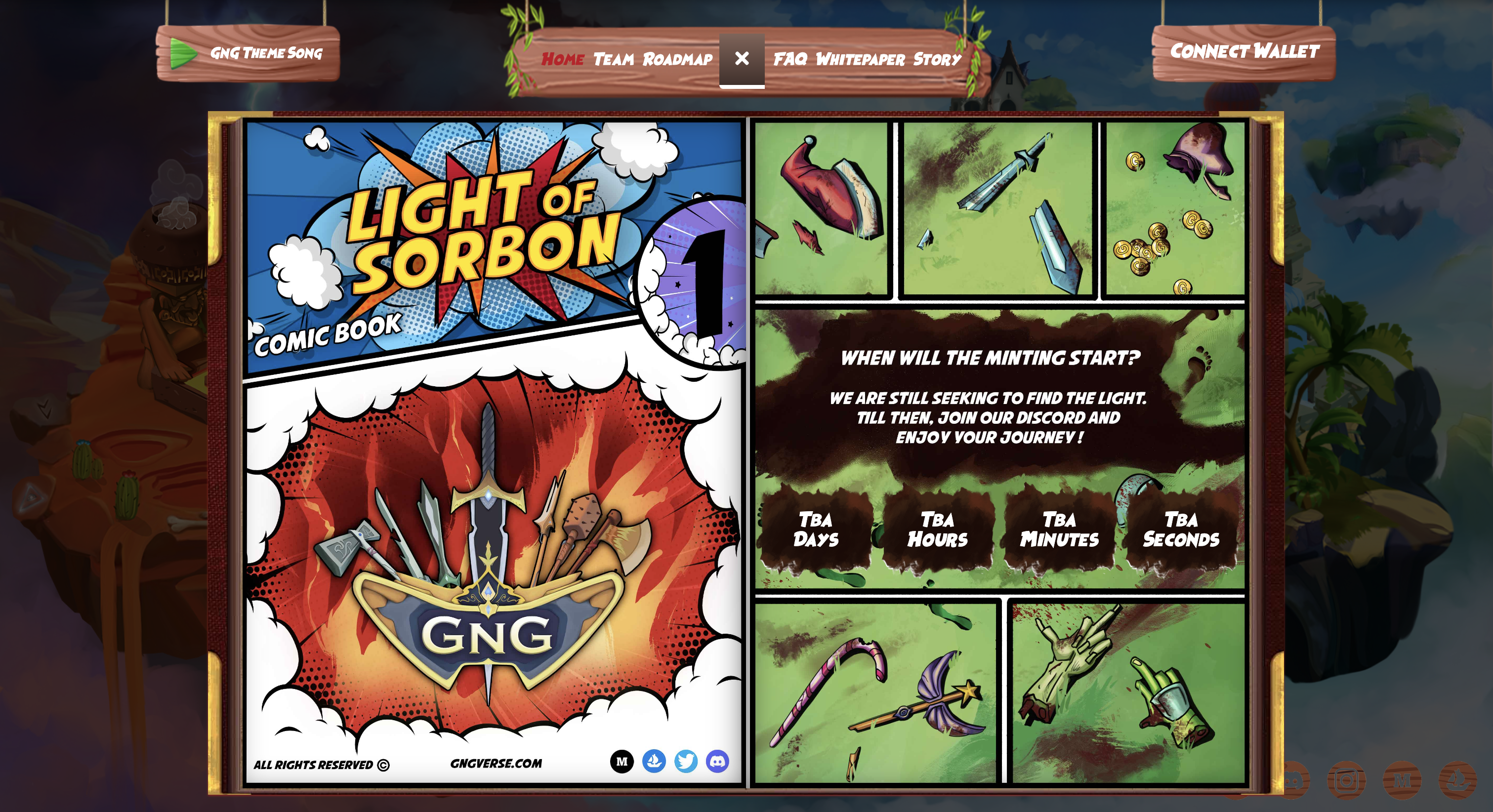 GnG Verse Comic Book Interface