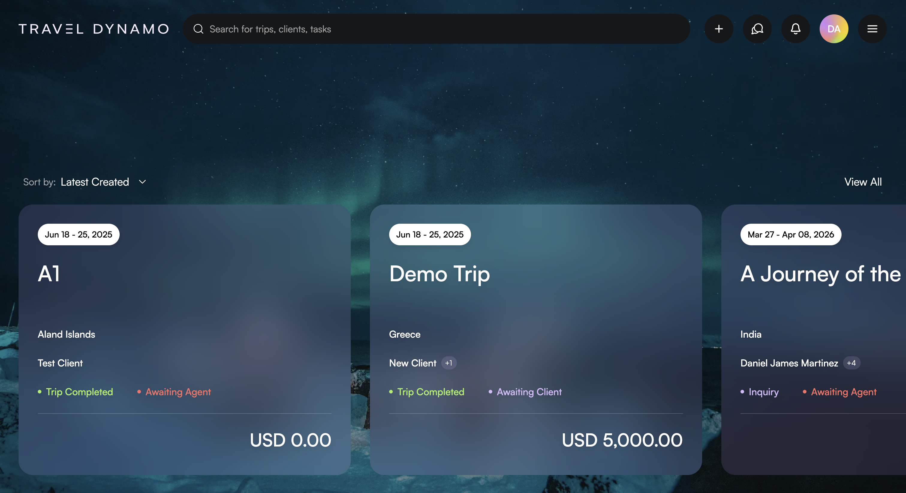 Travel Dynamo Dashboard